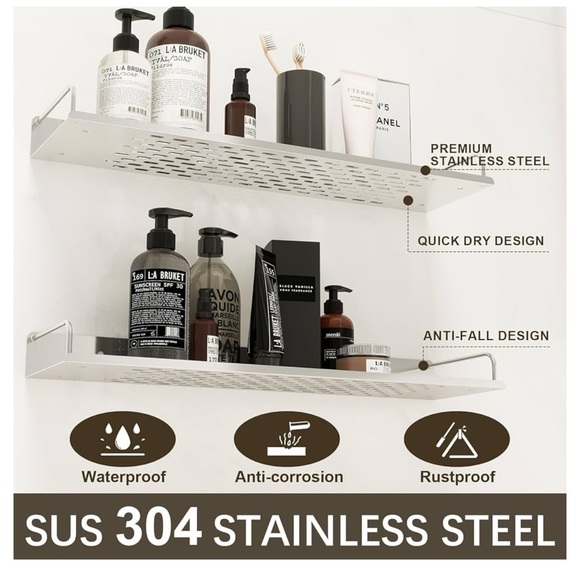 🆕 Shower Caddy Organizer Shelves Set of 2 - Picture 3 of 10